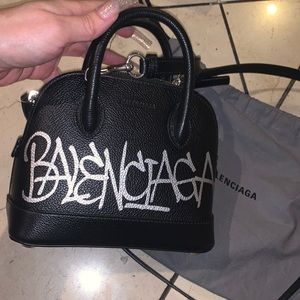 Balenciaga *LIMITED EDITION* graffiti 
XXS Ville Leather Top Handle Bag